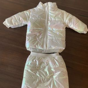 Puff jacket and skirt